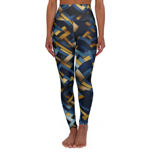 High Waisted Leggings - Luthera Salabhasana Plaid