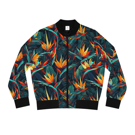 Women's Bomber Jacket - Bird of Paradise