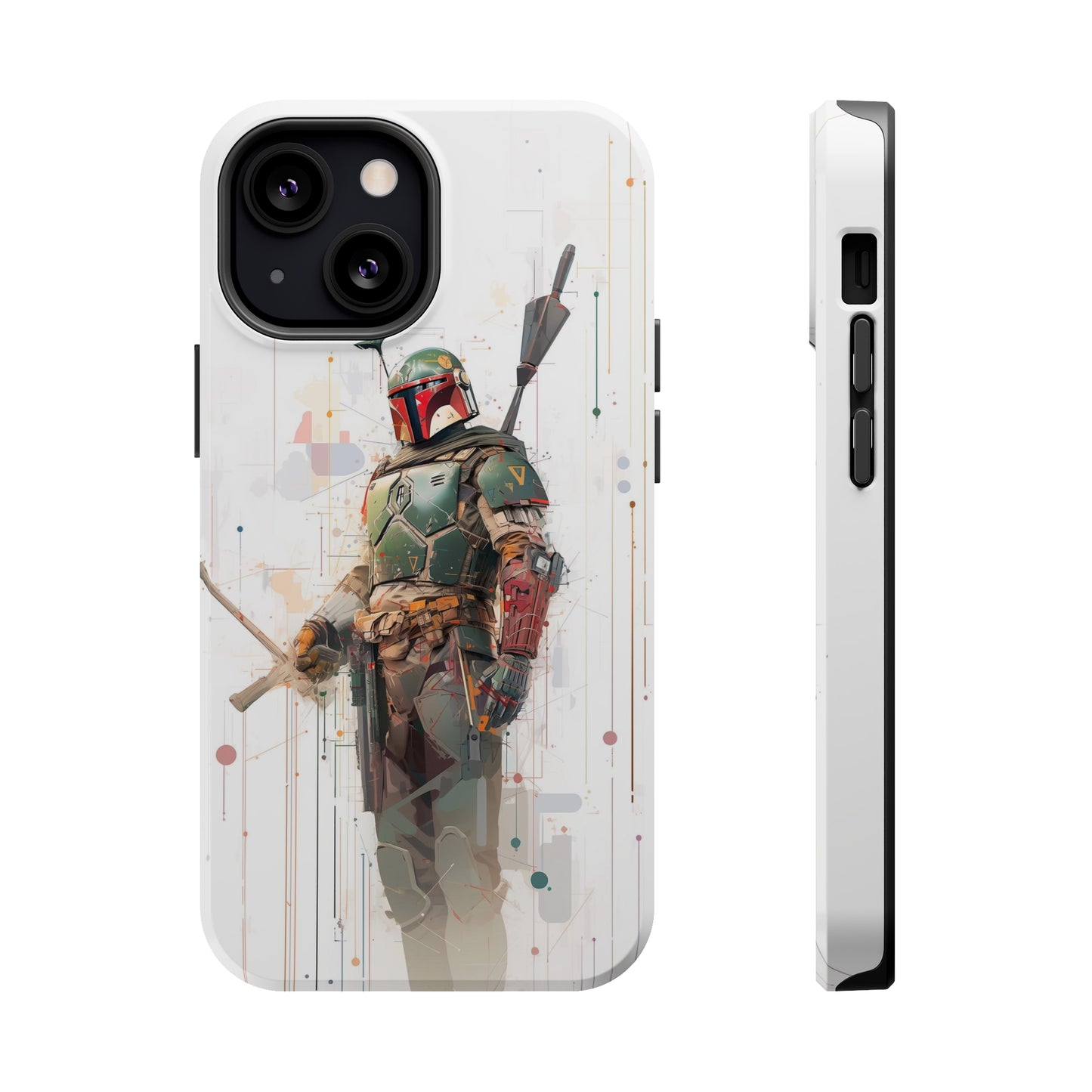 MagSafe Tough iPhone Case - Boba Fett infographic illustration