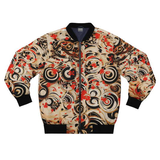 Men's Bomber Jacket - BB-8 Paper Cut Craft Illustration