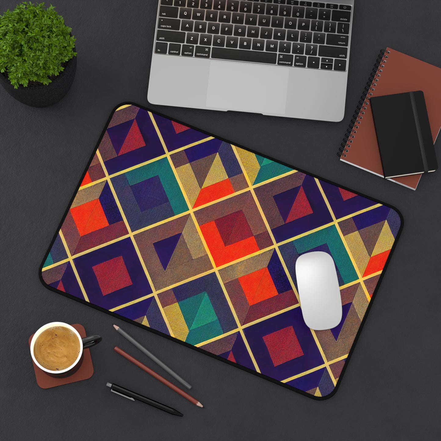 Desk Mat - Herringbone Kaleidoscope