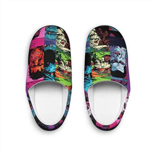 Men's Indoor Slippers - Spooky Monsters Anime Beta