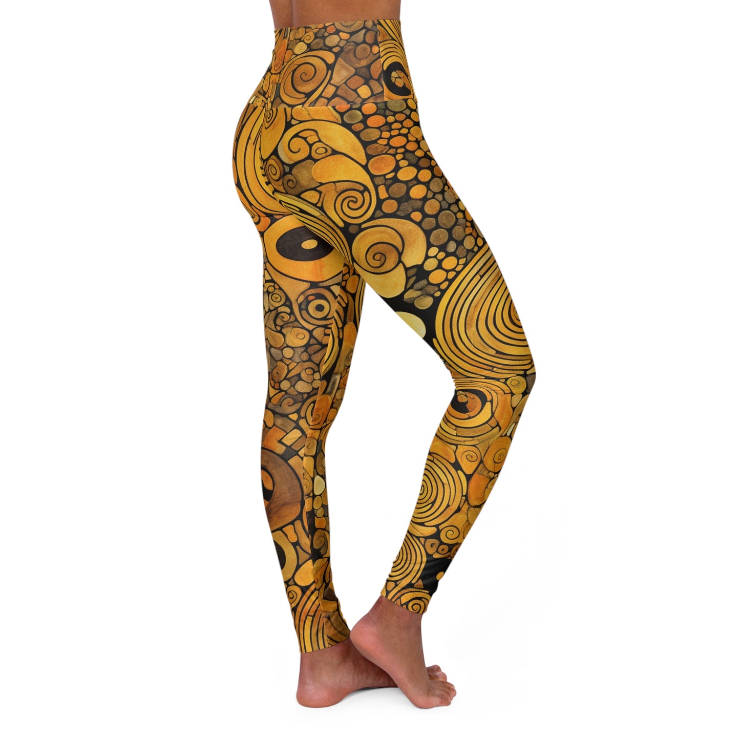 High Waisted Leggings - Art Nouveau.