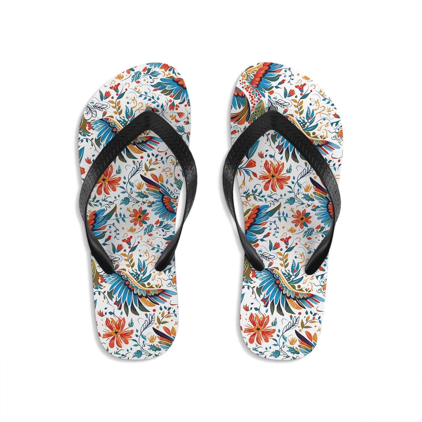 Unisex Flip-Flops - Colibri Abstract