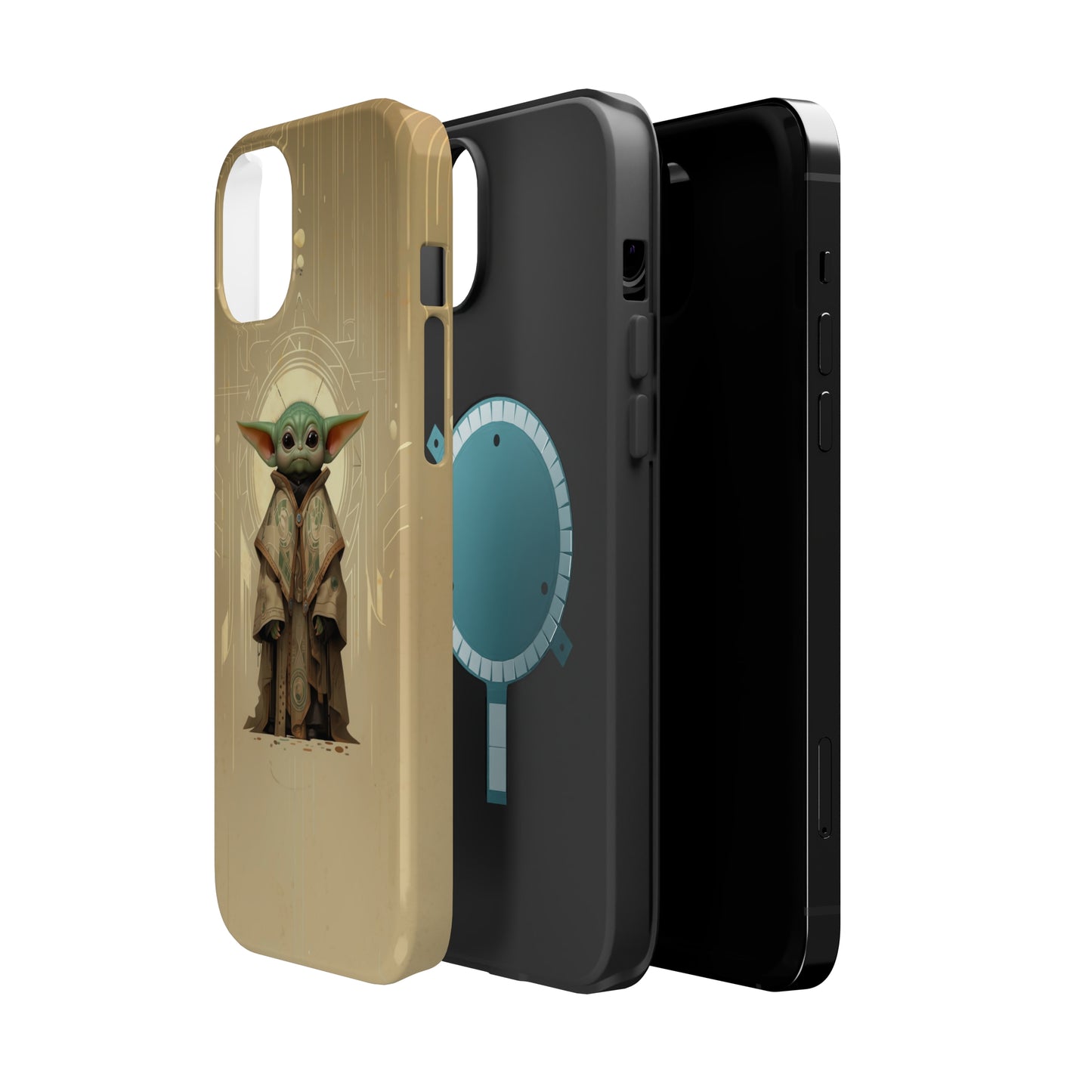 MagSafe Tough iPhone Case - Baby Yoda Grogu Art Deco Frank Lloyd Wright Design