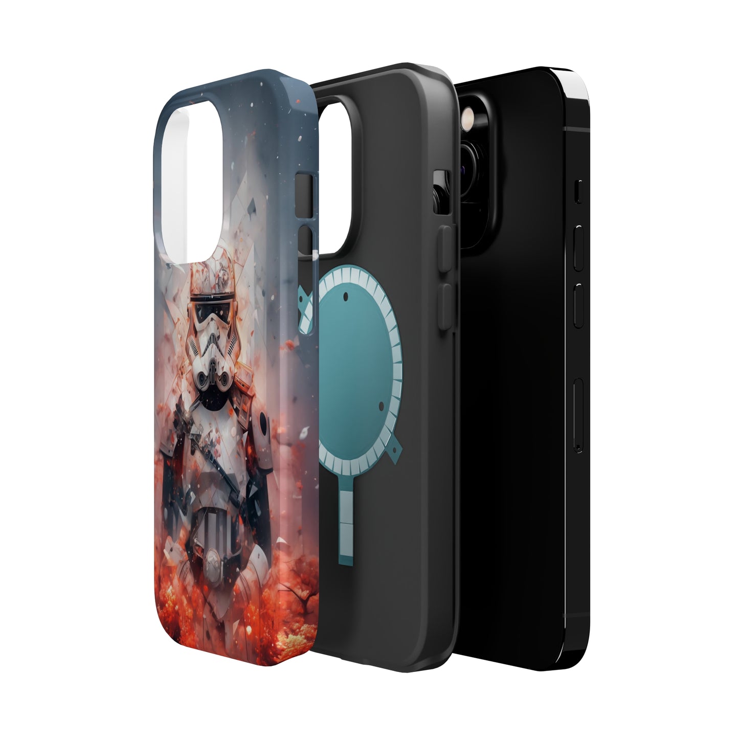 MagSafe Tough iPhone Case - Snow trooper Double Exposure