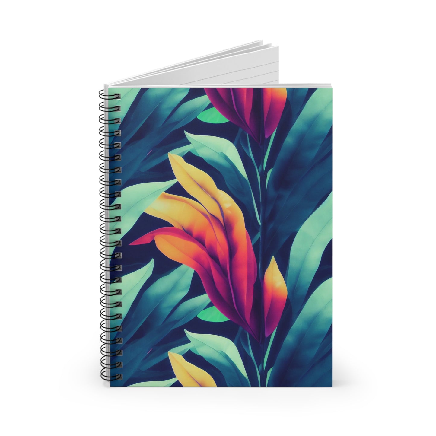 Spiral Notebook with Ruled Line - Tropical Oasis.png