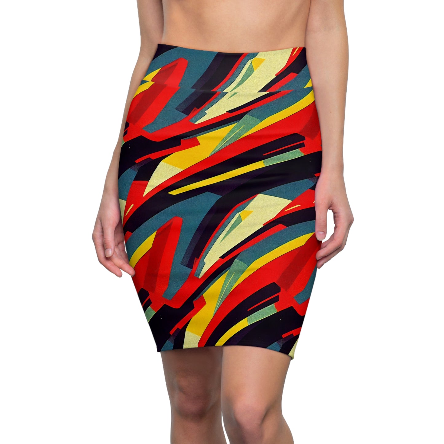 Pencil Skirt - Pulp Galaxy Abstract