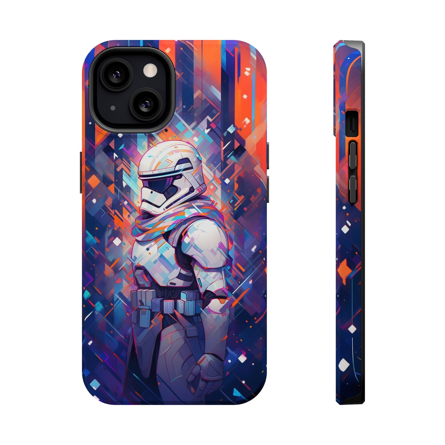 MagSafe Tough iPhone Case - Snow trooper Op Art Vintage