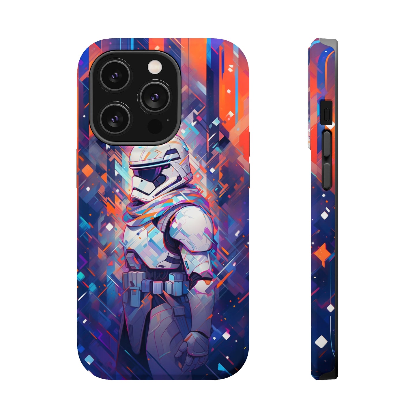 MagSafe Tough iPhone Case - Snow trooper Op Art Vintage