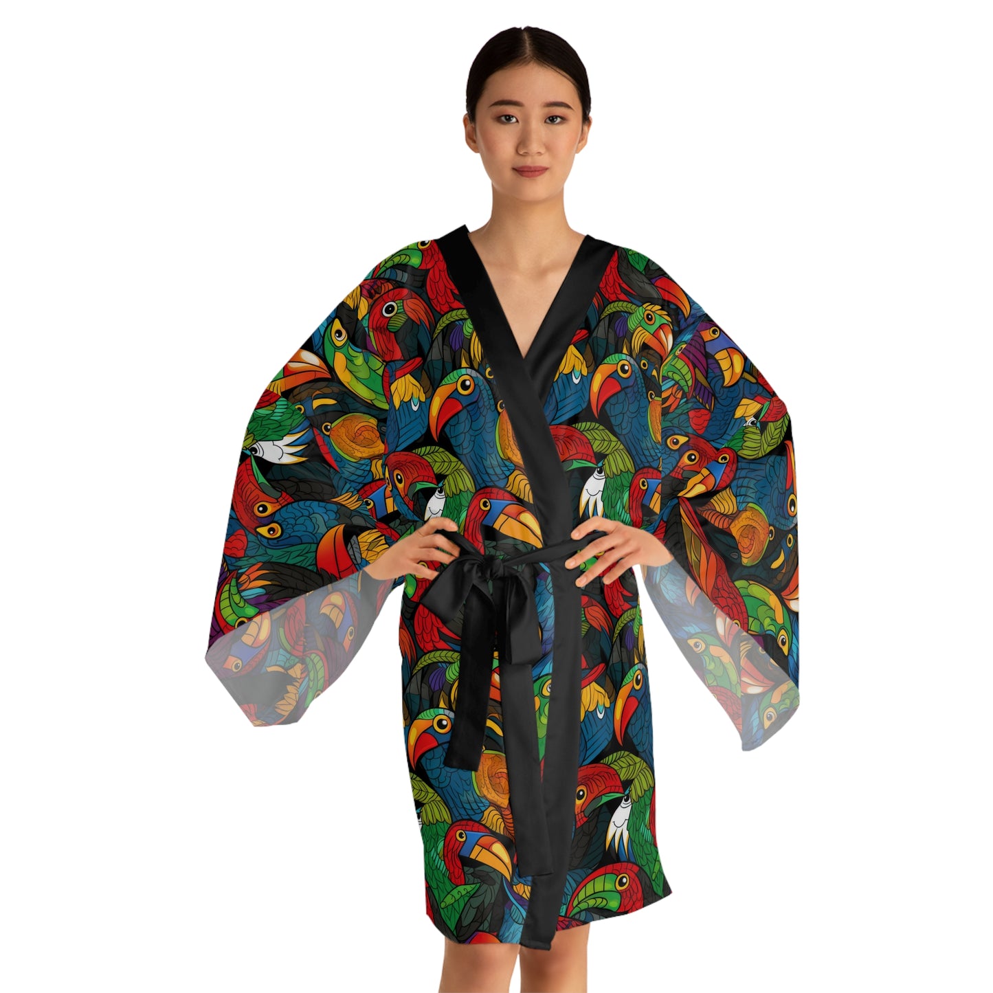 Long Sleeve Kimono Robe - Toucan Clan