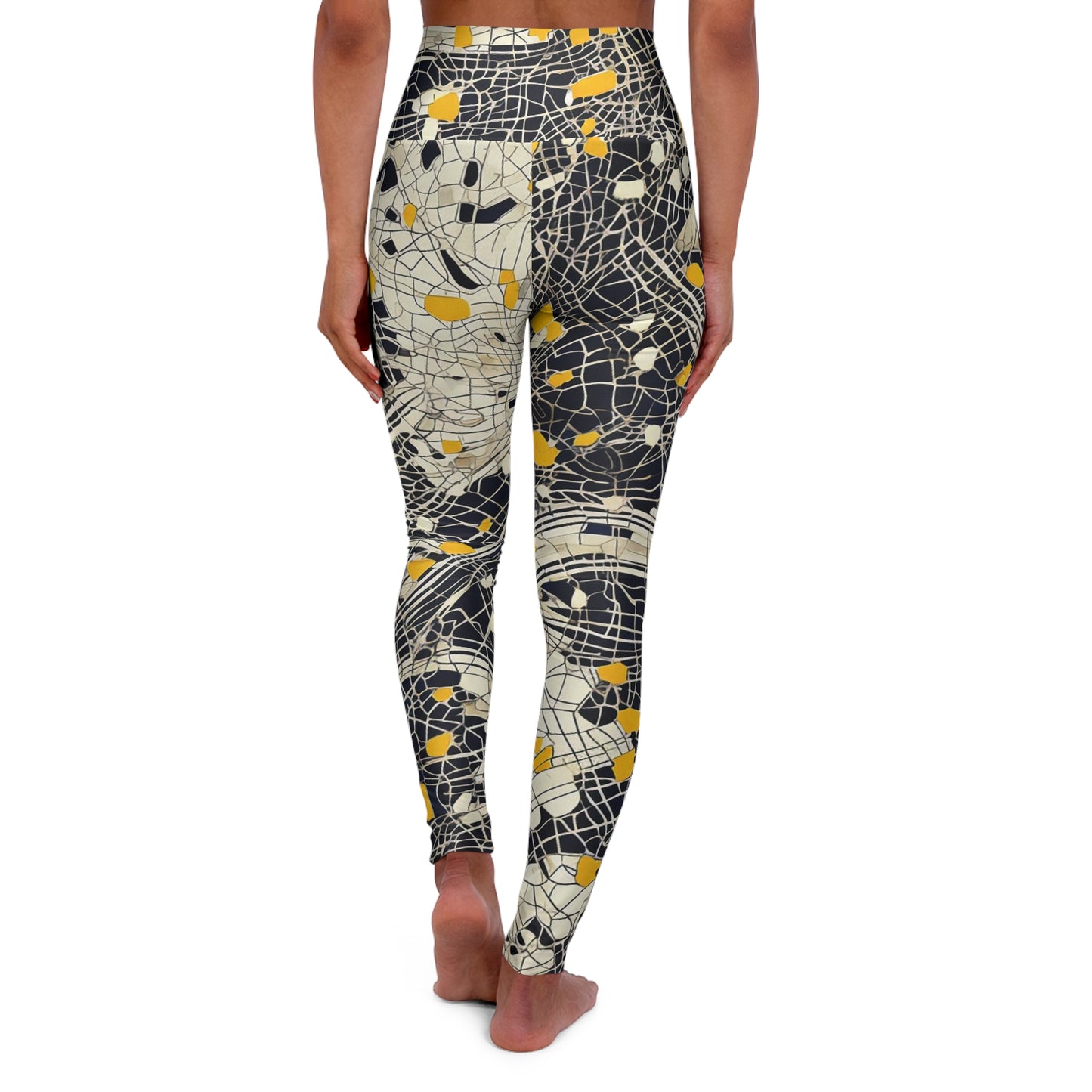 High Waisted Leggings - Abstractic Prosaic