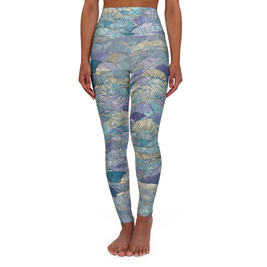 High Waisted Leggings - Quentin Owosso Seersucker