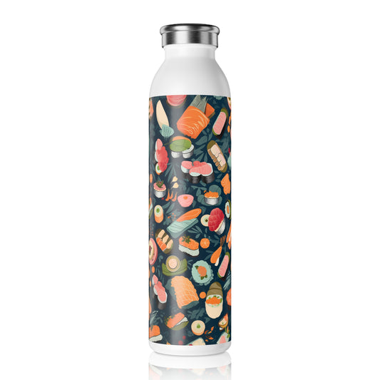 Slim Water Bottle - Regina Coyoacan Cute Sushi
