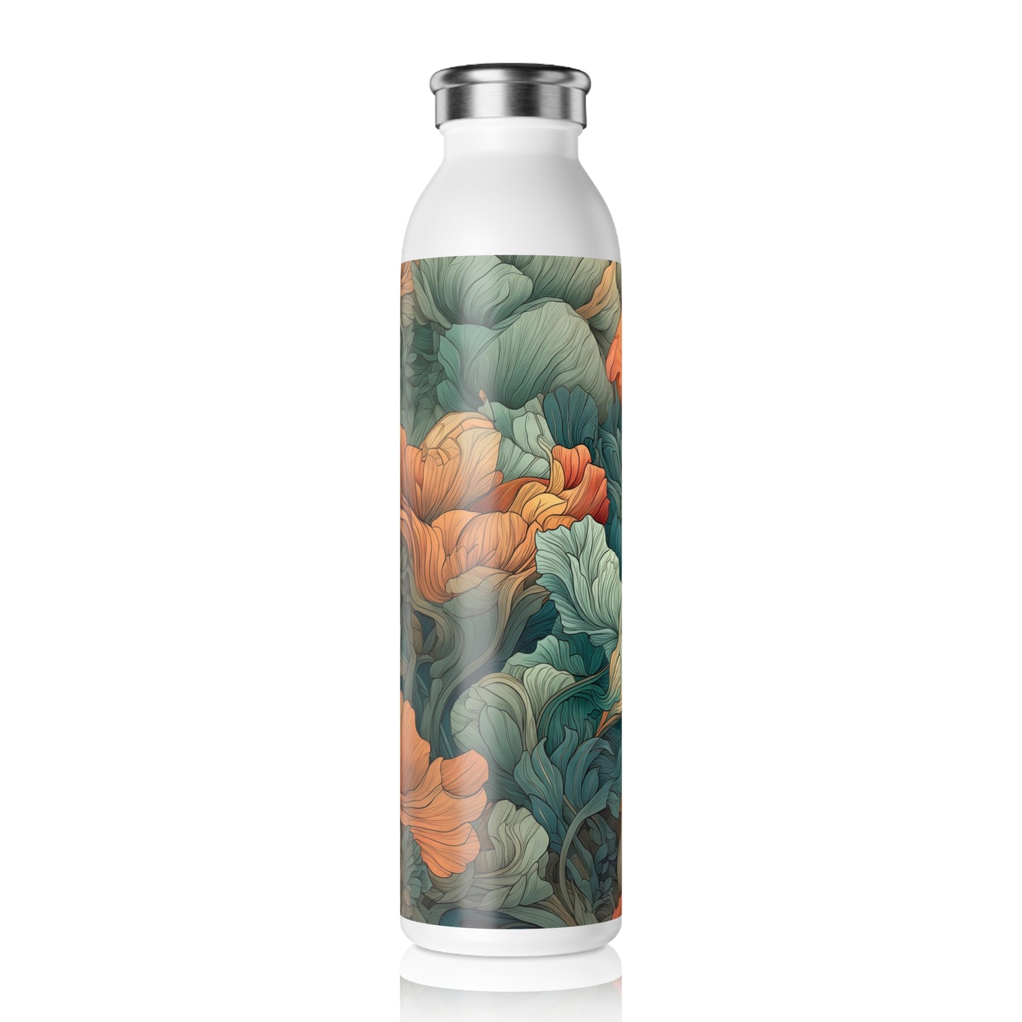 Slim Water Bottle - Camellia Parisian