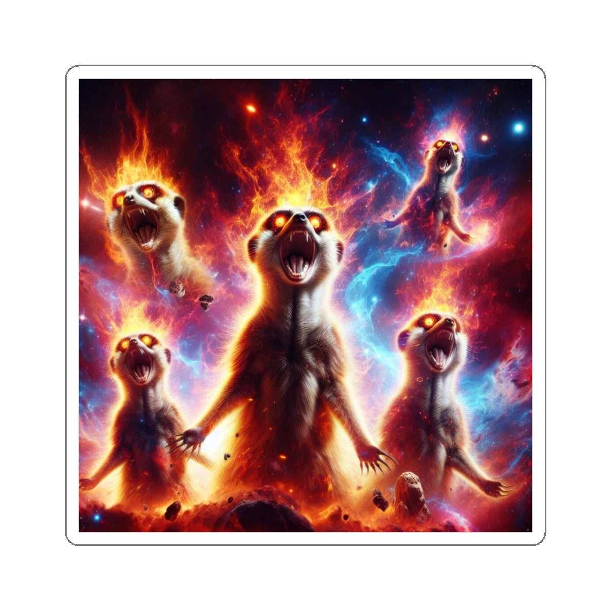 Kiss-Cut Stickers - Meerkat Cosmic Level