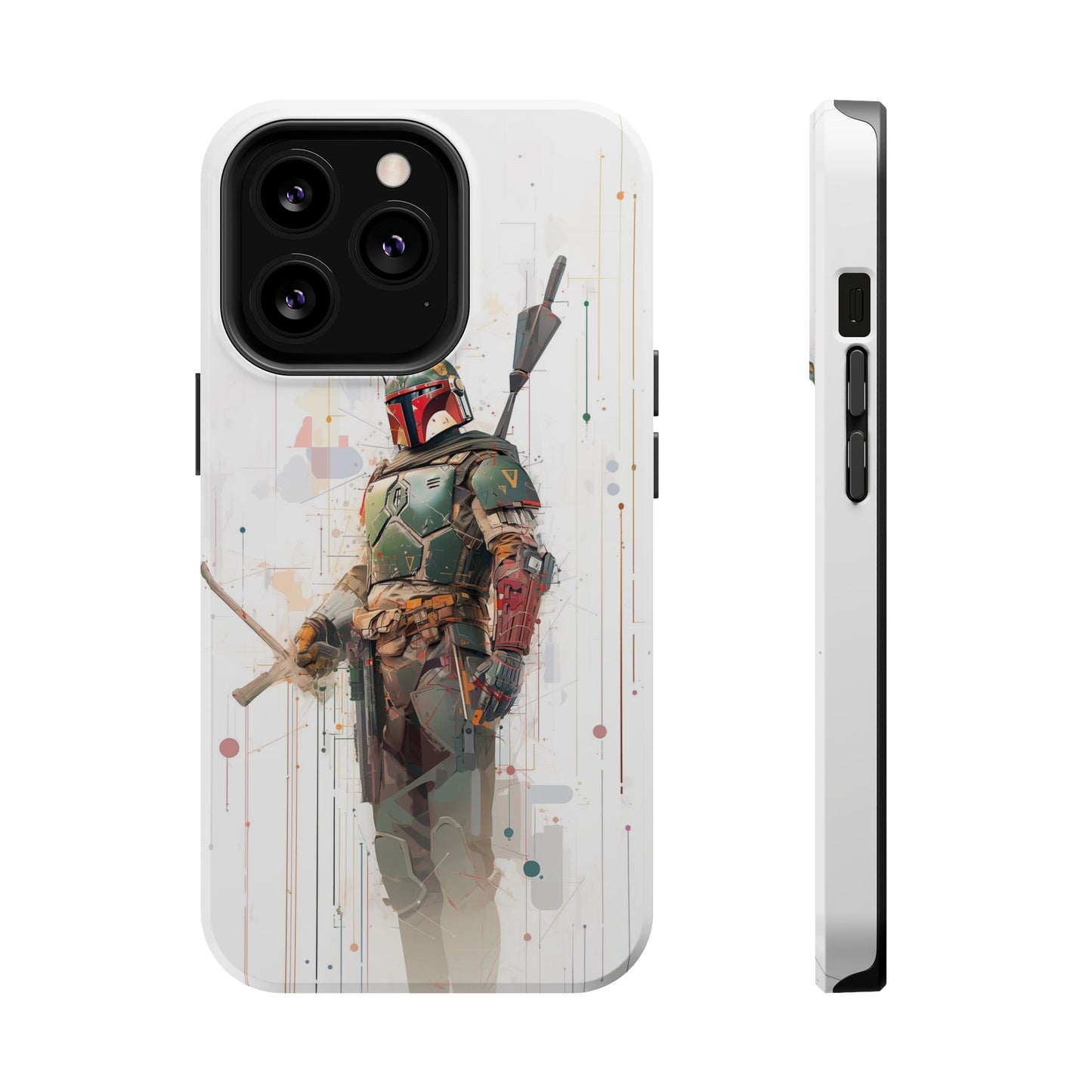 MagSafe Tough iPhone Case - Boba Fett infographic illustration