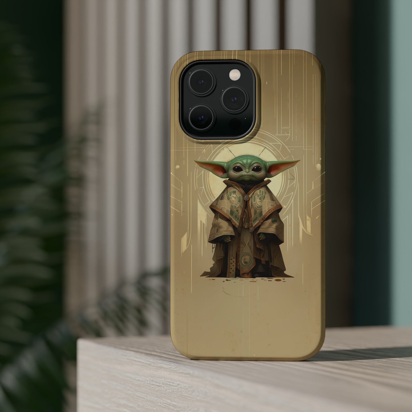 MagSafe Tough iPhone Case - Baby Yoda Grogu Art Deco Frank Lloyd Wright Design