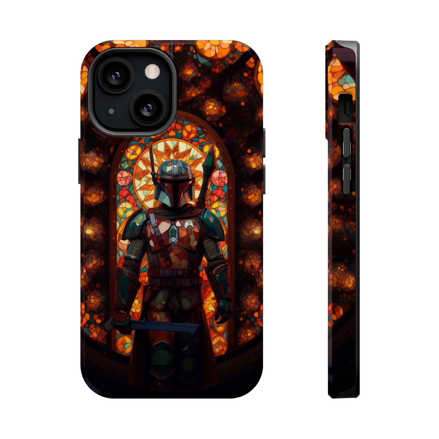 MagSafe Tough iPhone Case - The Mandalorian Catholic Stained Glass Window