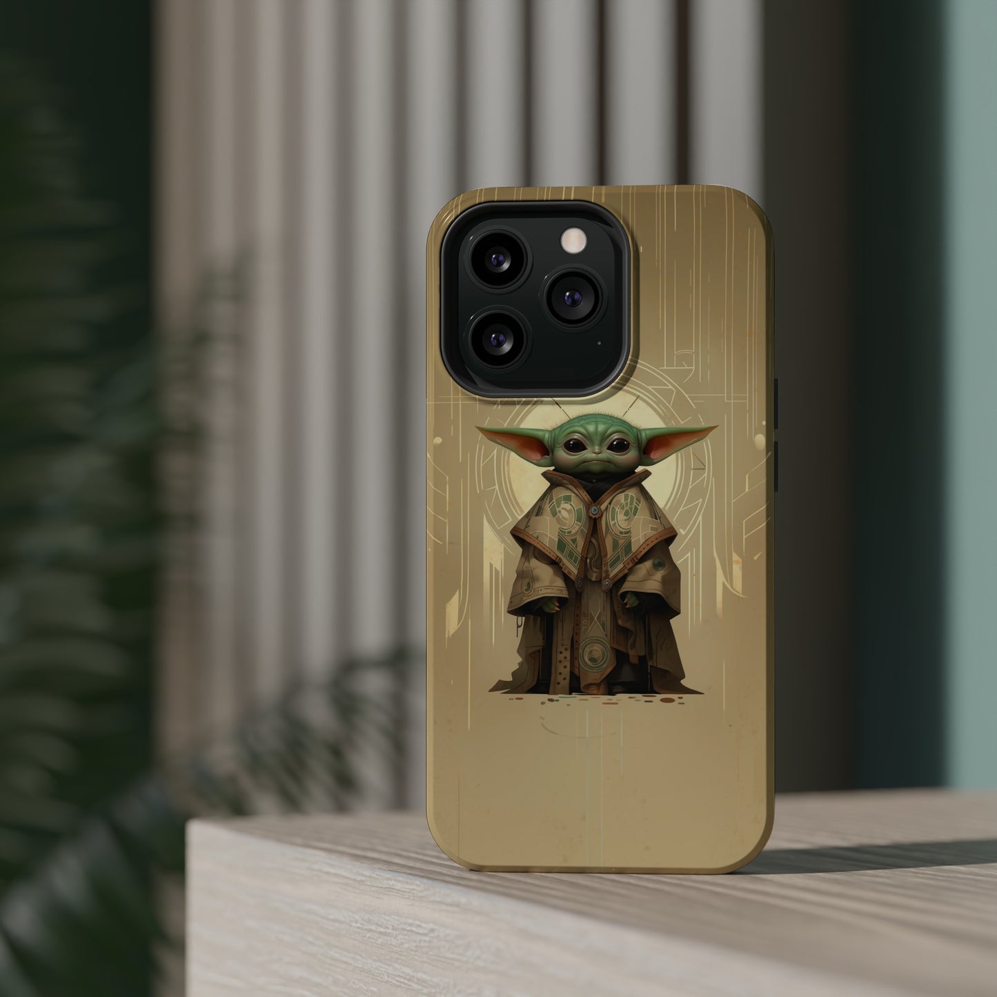 MagSafe Tough iPhone Case - Baby Yoda Grogu Art Deco Frank Lloyd Wright Design