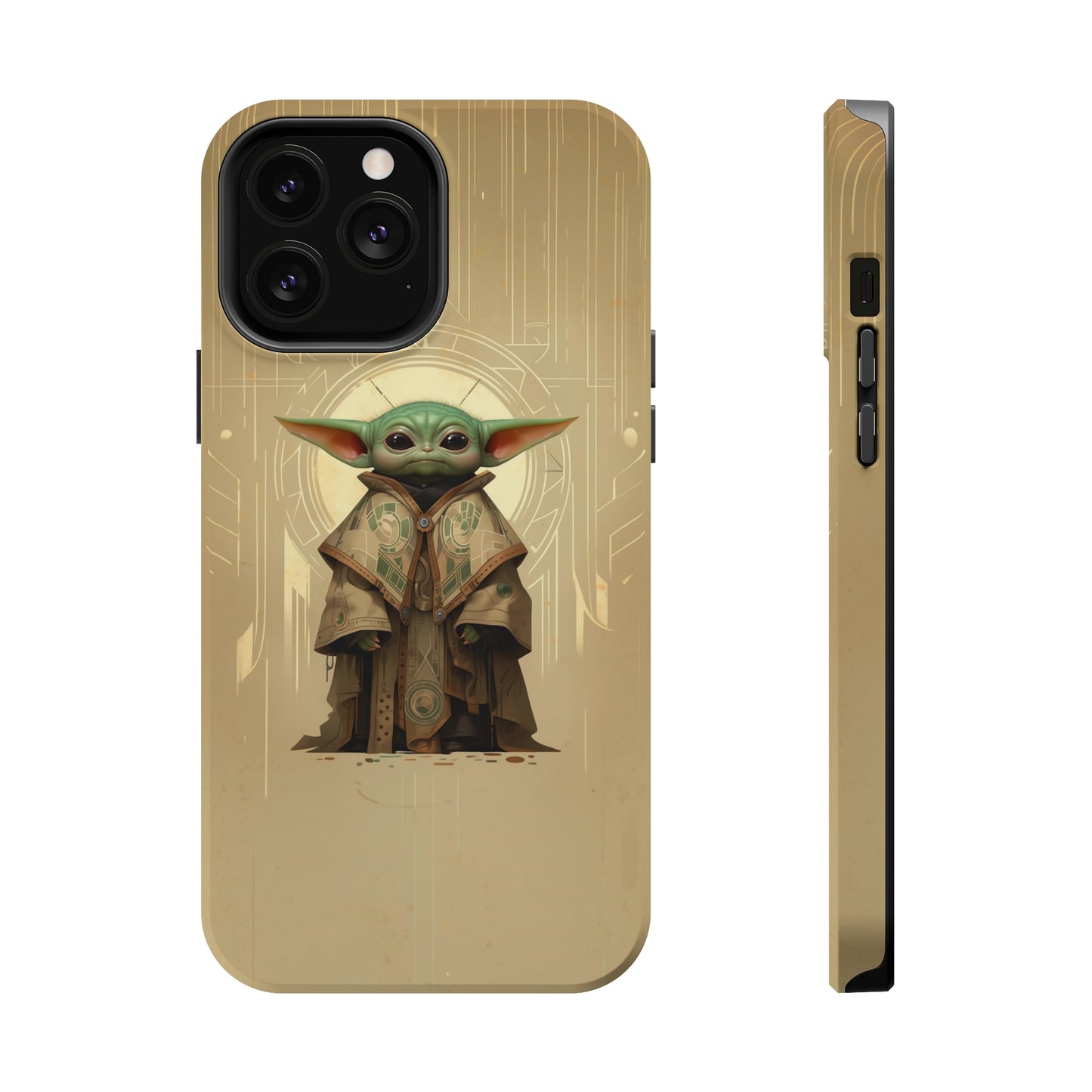 MagSafe Tough iPhone Case - Baby Yoda Grogu Art Deco Frank Lloyd Wright Design