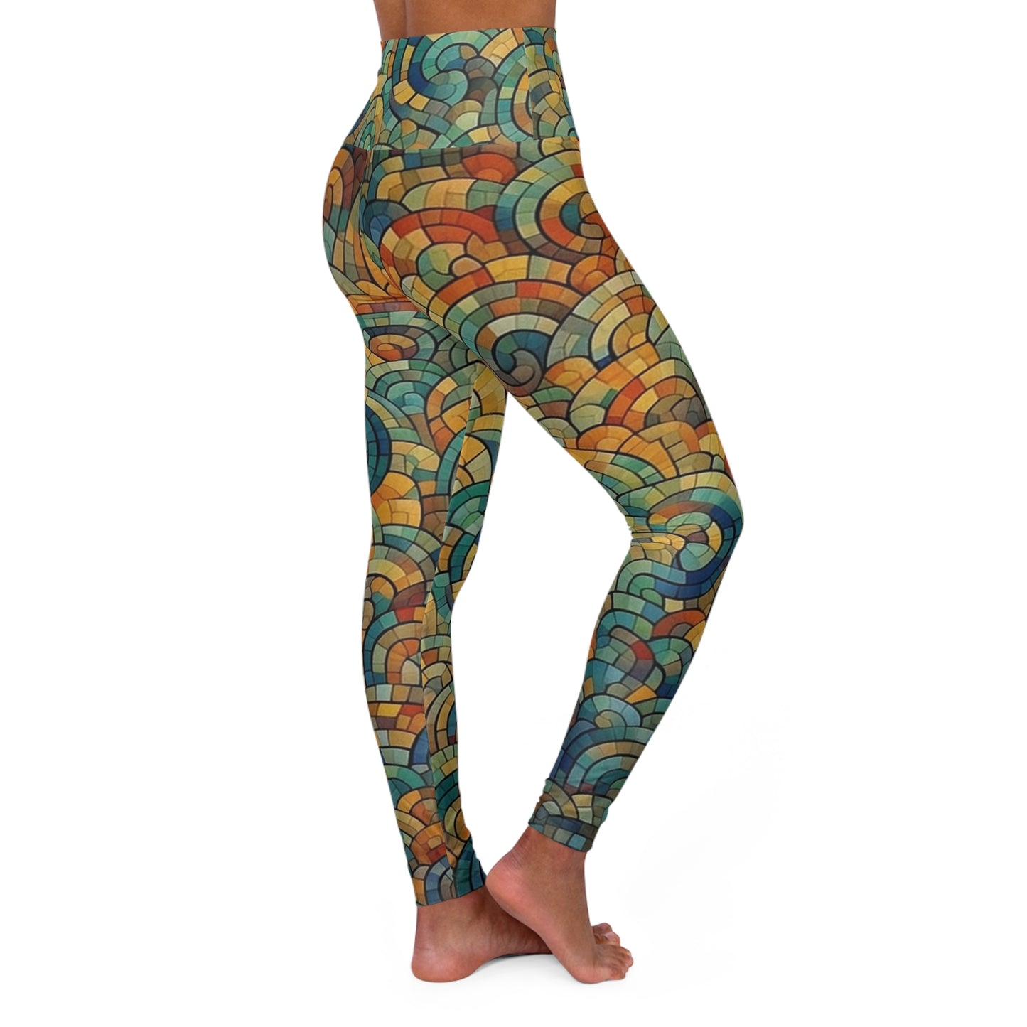 High Waisted Leggings - PointillistNebula