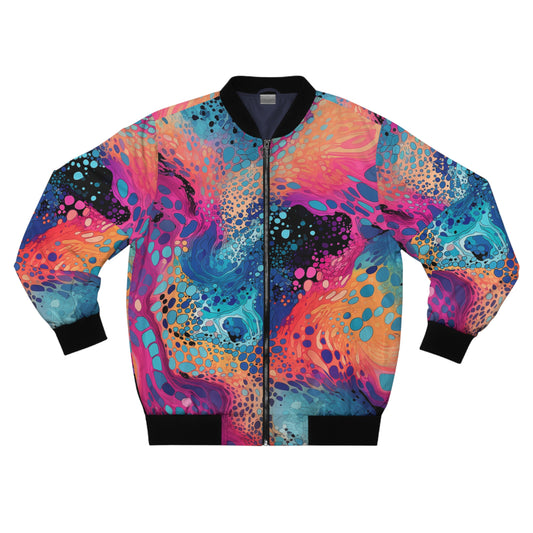 Men's Bomber Jacket - Godiva Aeonflux Tie Dye
