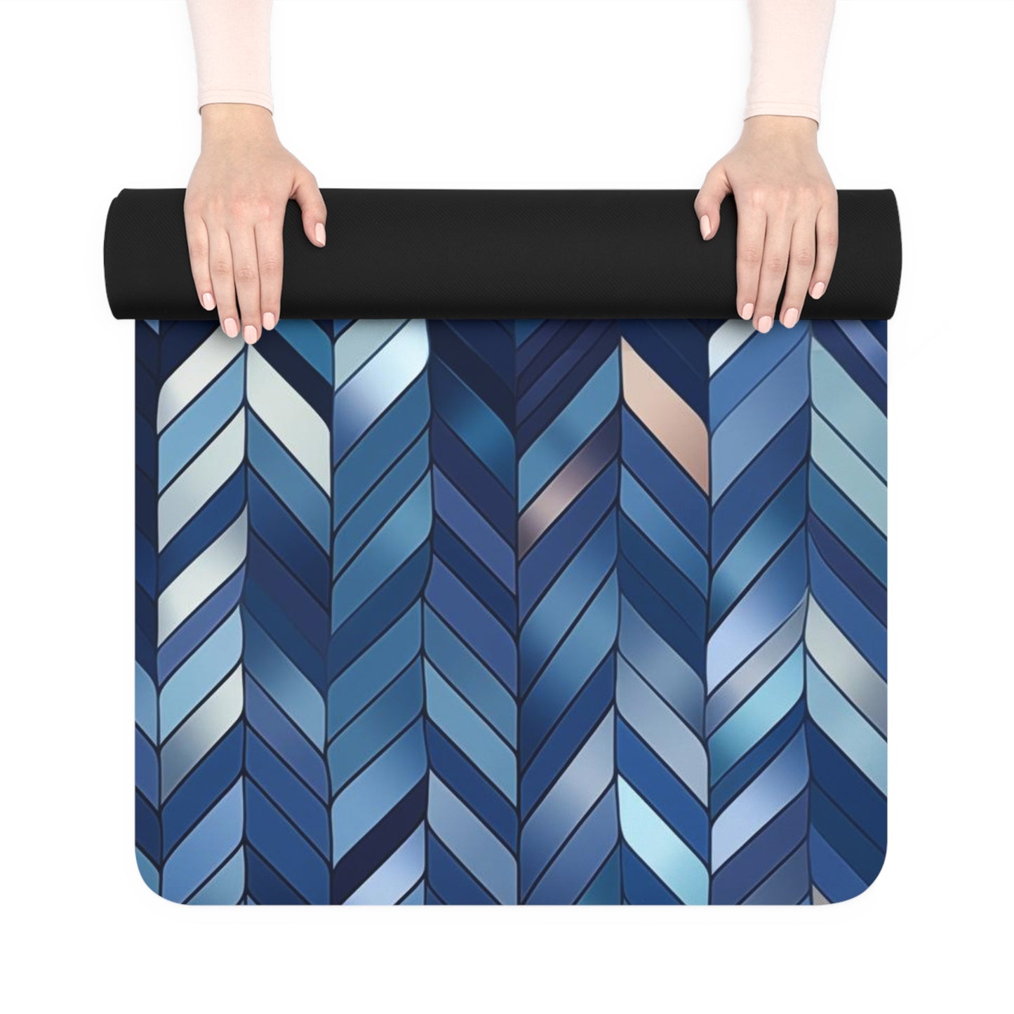 Rubber Yoga Mat- Hildegund Bitilasana Chevron