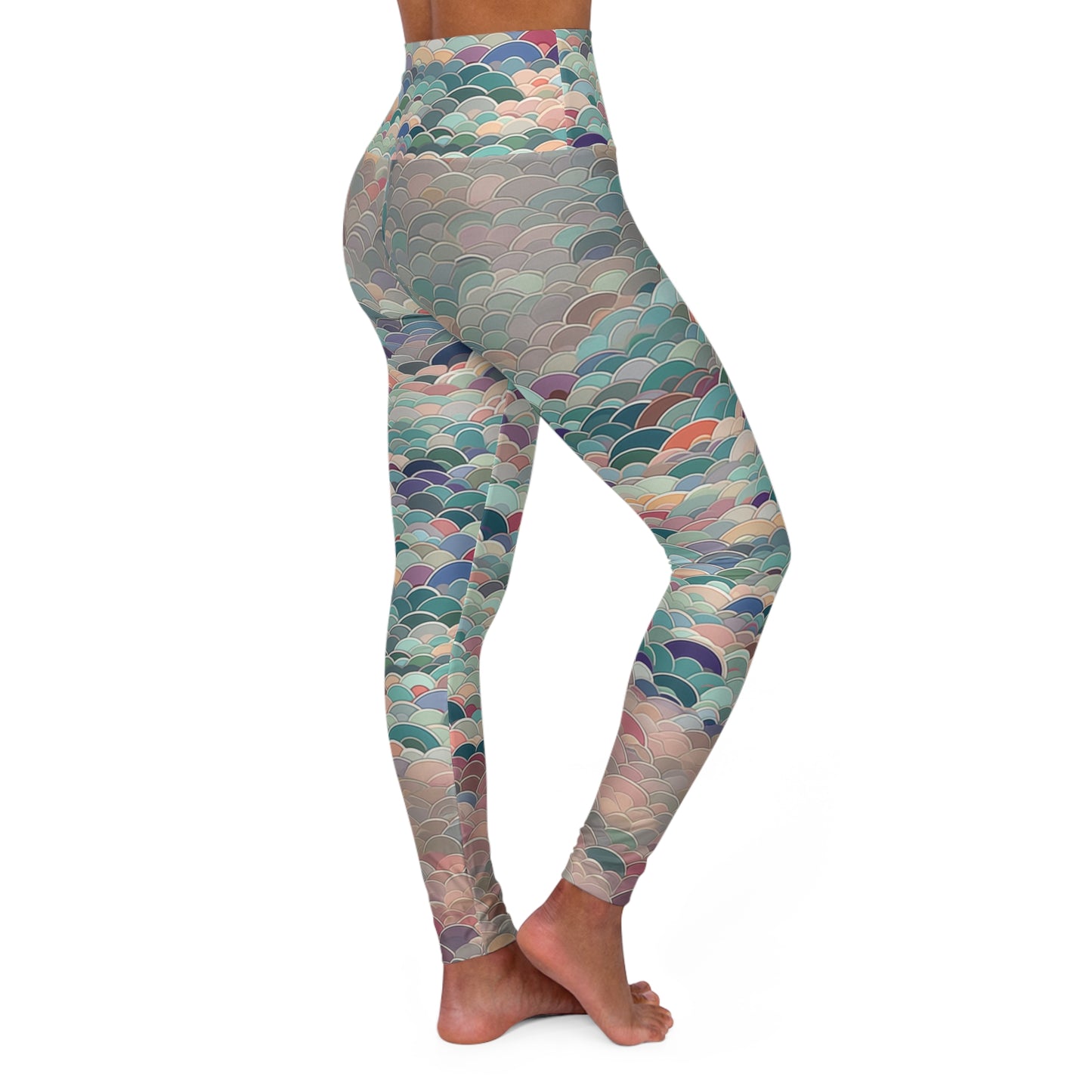 High Waisted Leggings - Elric Giverny Retro