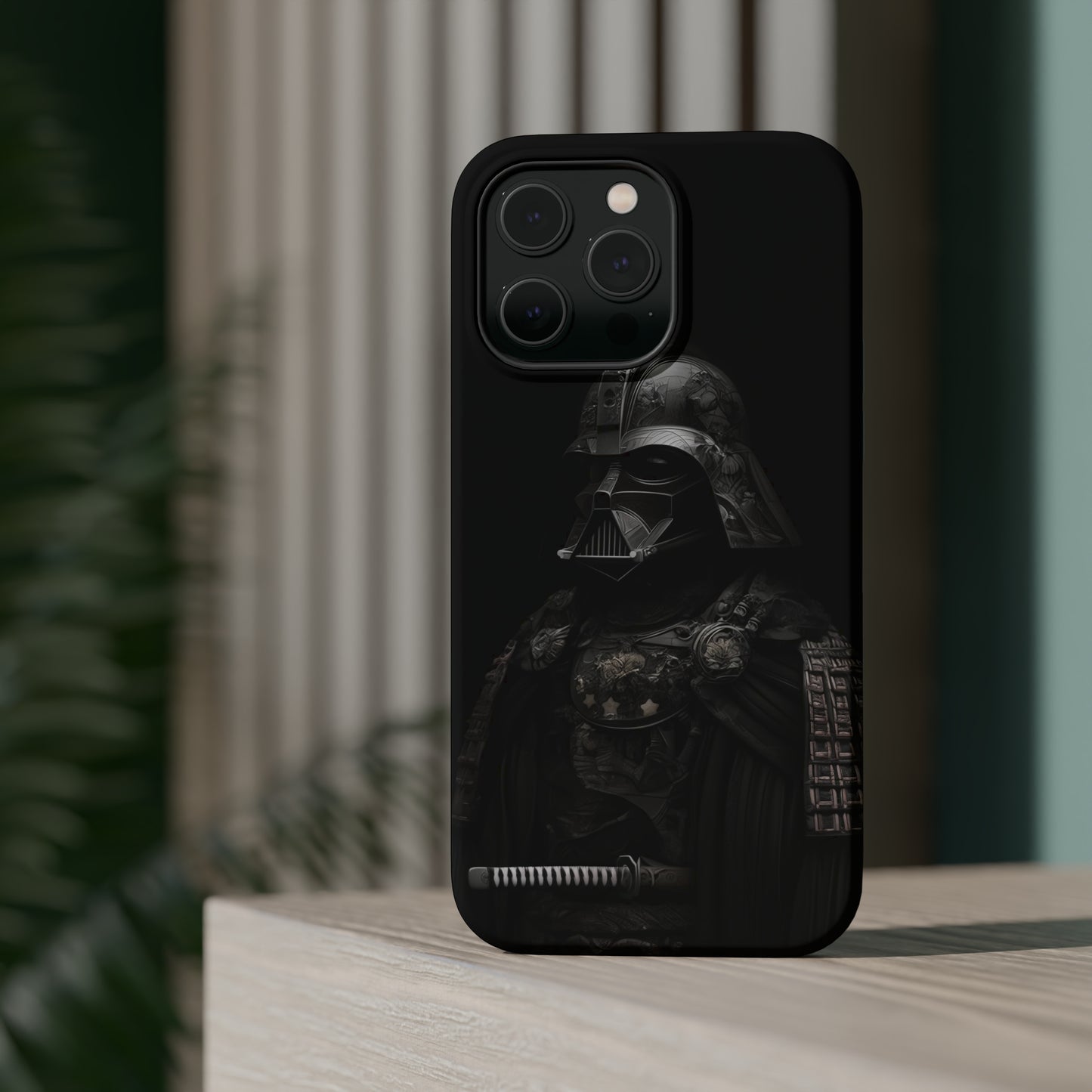 MagSafe Tough iPhone Case - Darth Vader Samurai Black White Photograph 1870