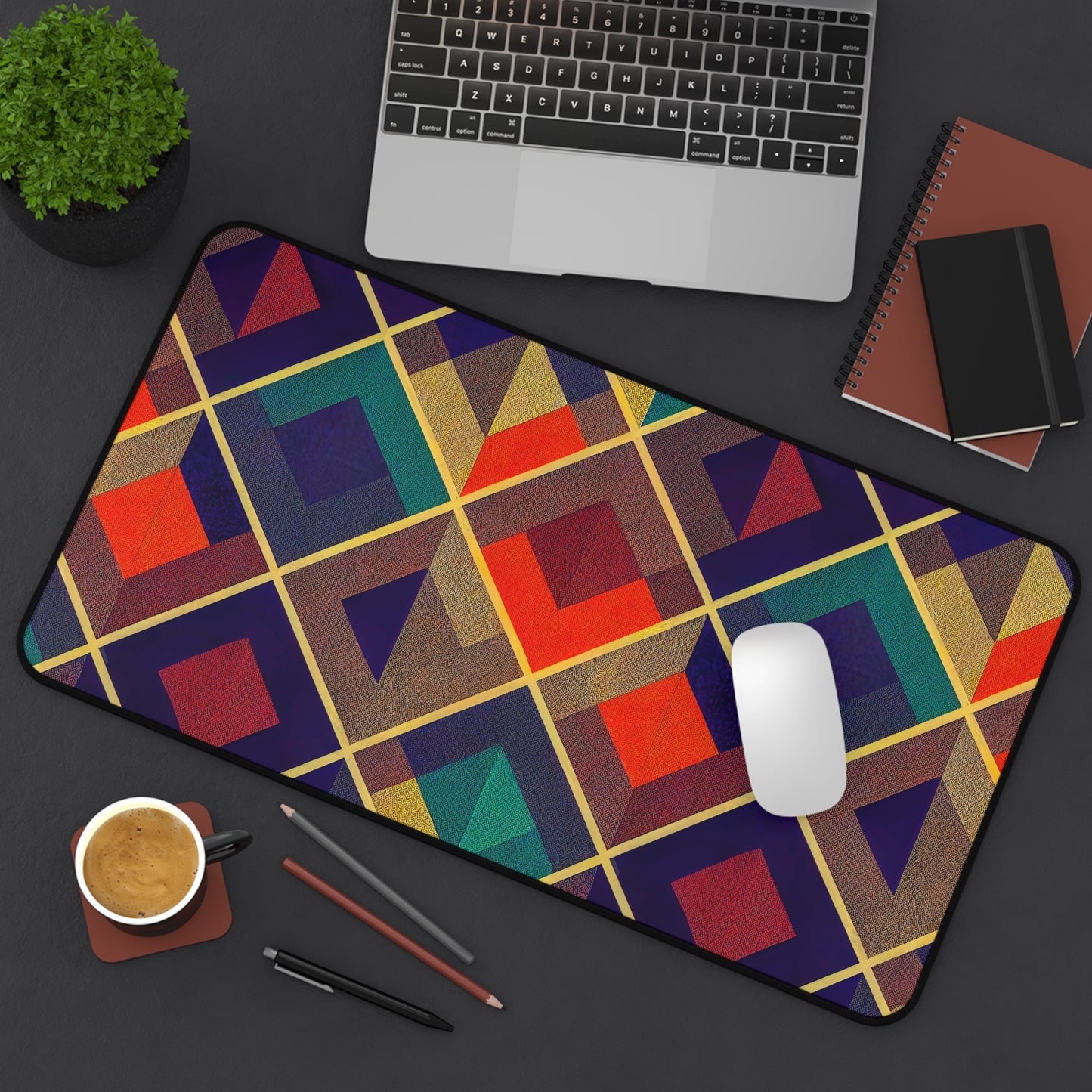 Desk Mat - Herringbone Kaleidoscope