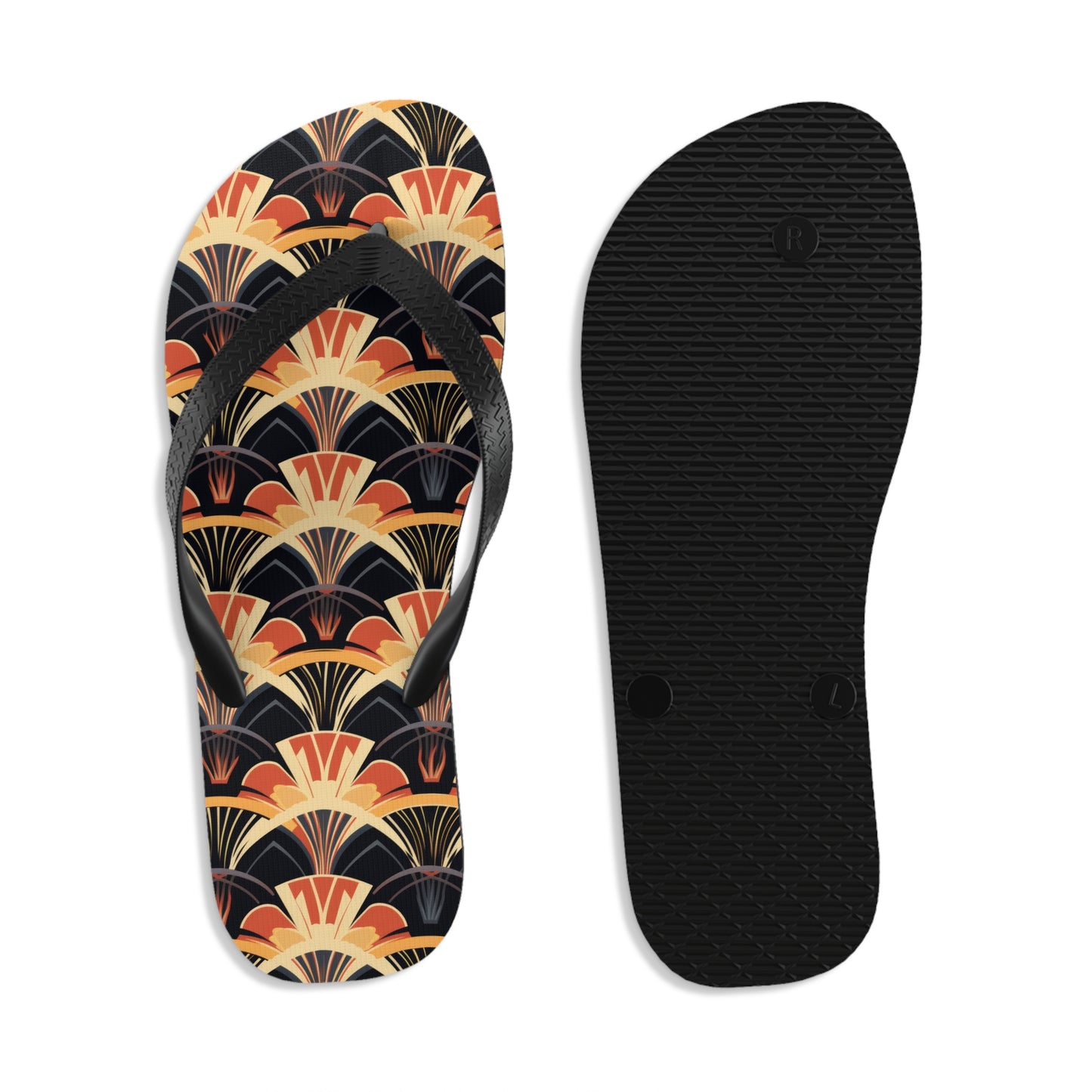 Unisex Flip-Flops - Gilded Highlights