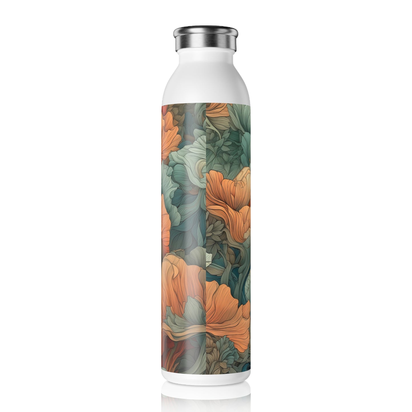 Slim Water Bottle - Camellia Parisian