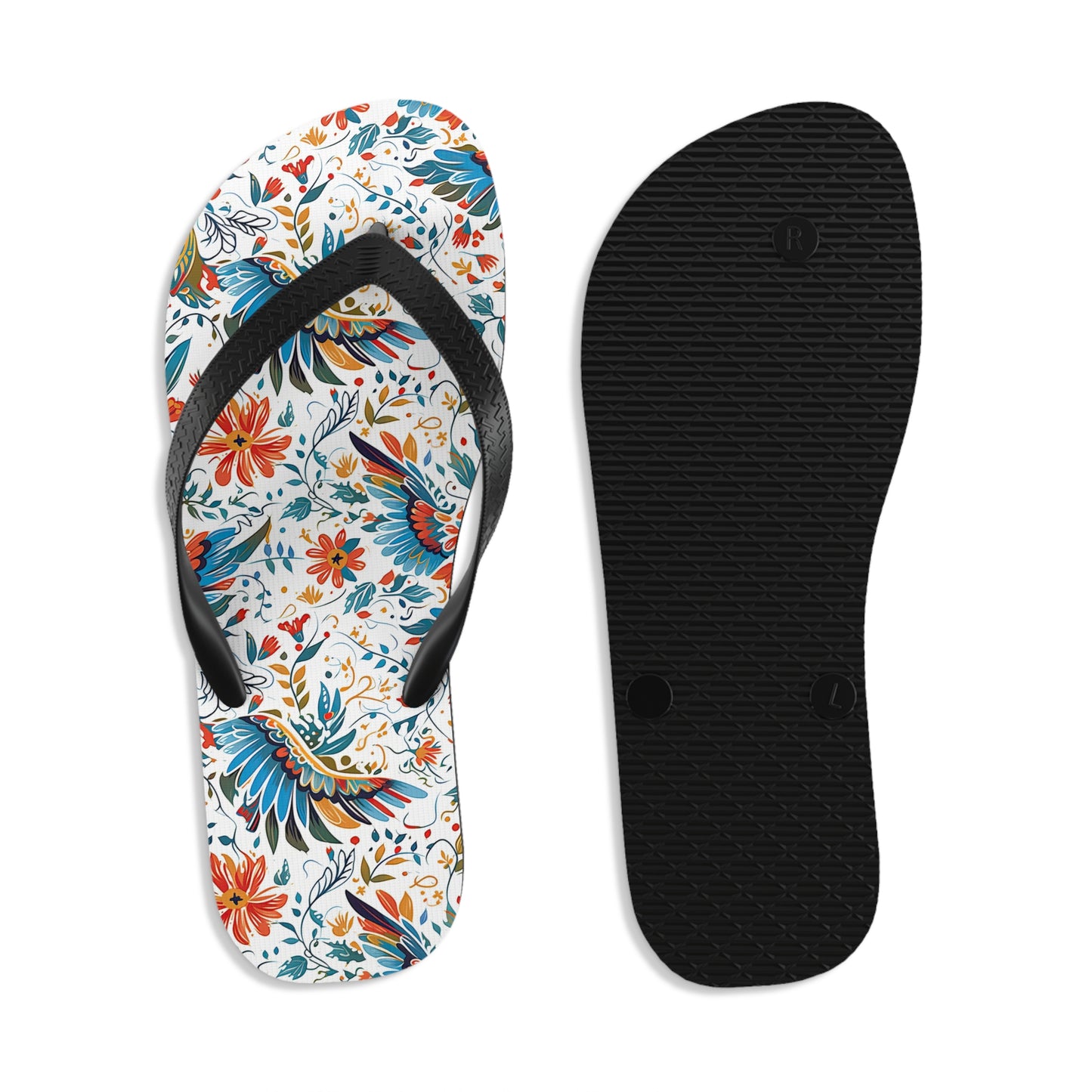 Unisex Flip-Flops - Colibri Abstract