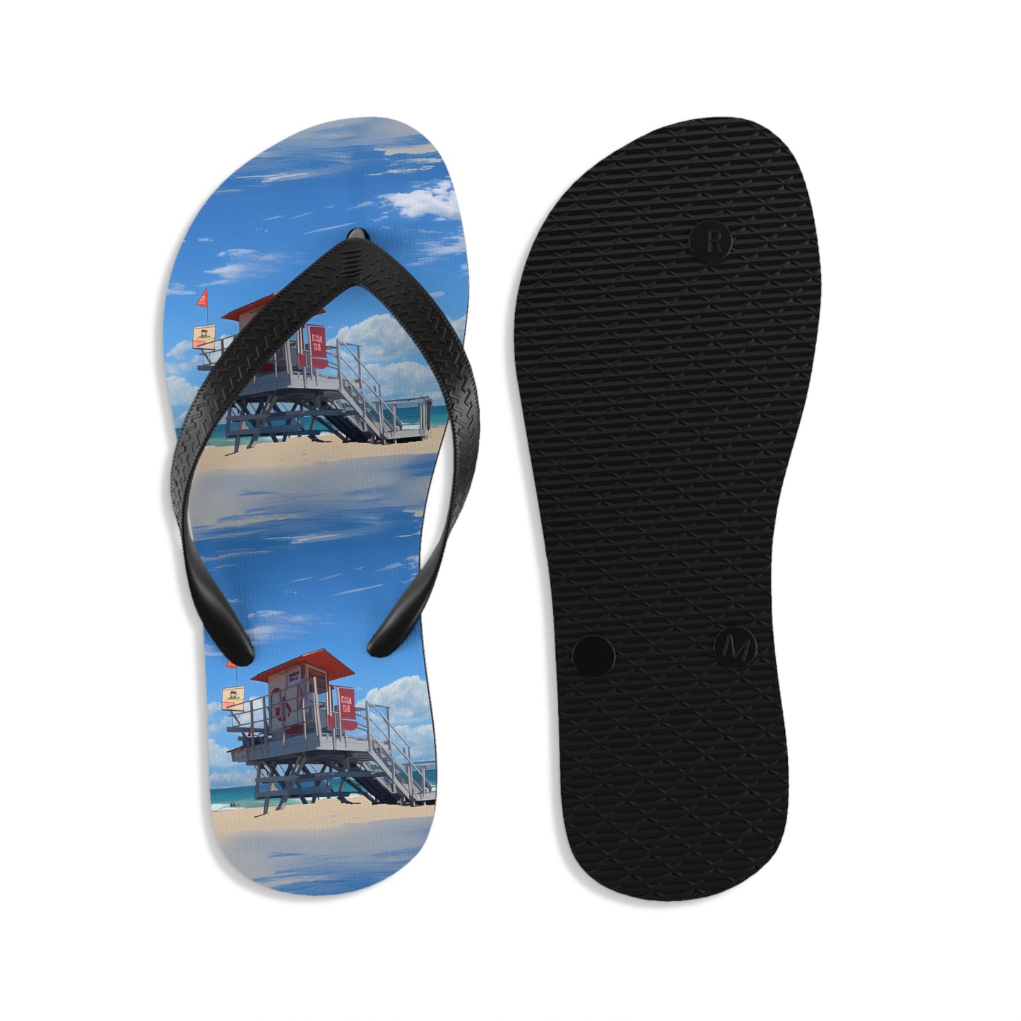 Unisex Flip-Flops - Love and Santa Monica