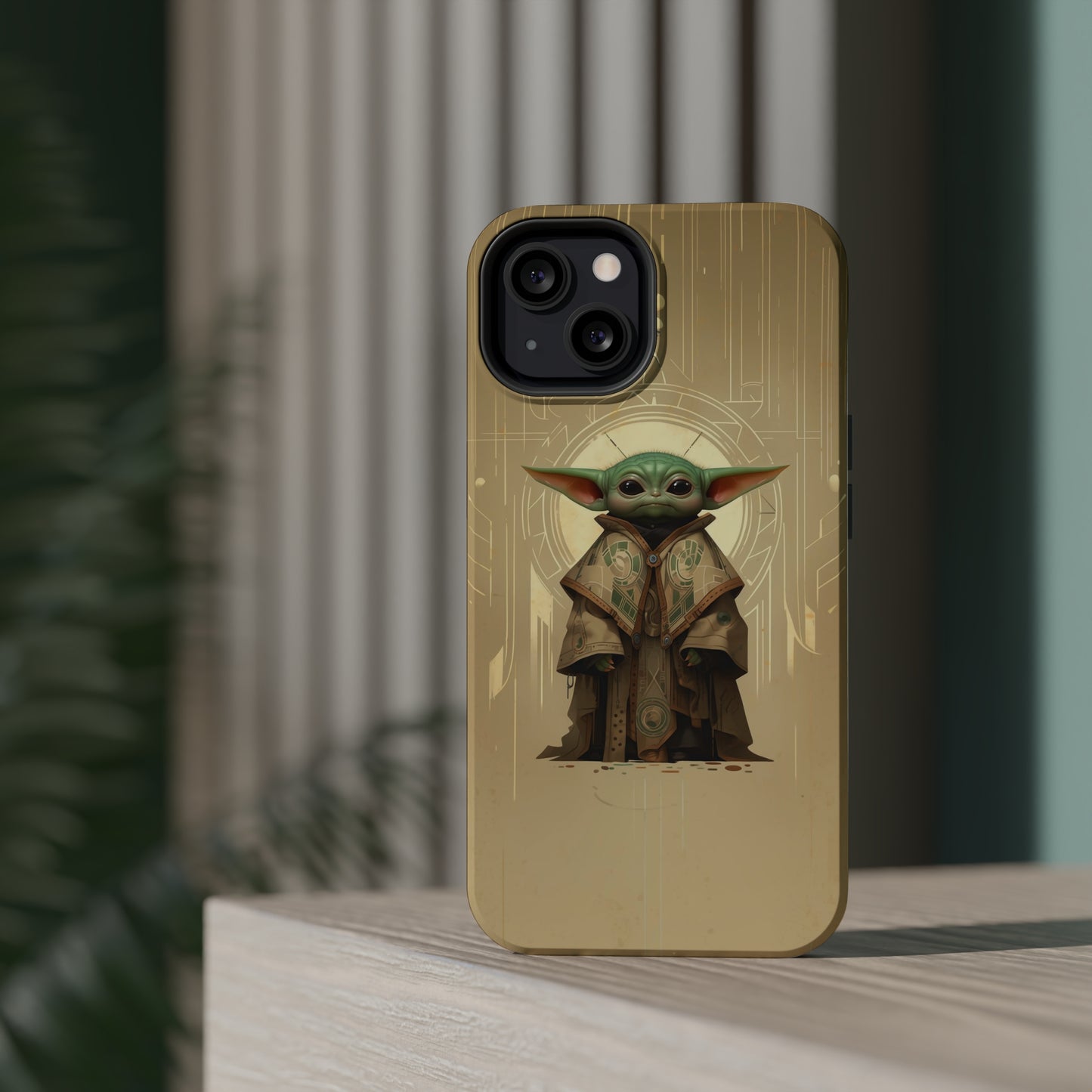 MagSafe Tough iPhone Case - Baby Yoda Grogu Art Deco Frank Lloyd Wright Design