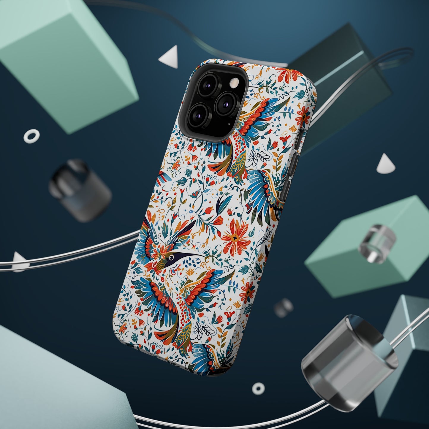 MagSafe Tough iPhone Case - Colibri Abstract