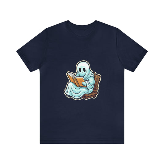 Ghost Reading Books Tee Shirt, Halloween Teacher Gift, Librarian, Ghost, Halloween Tee