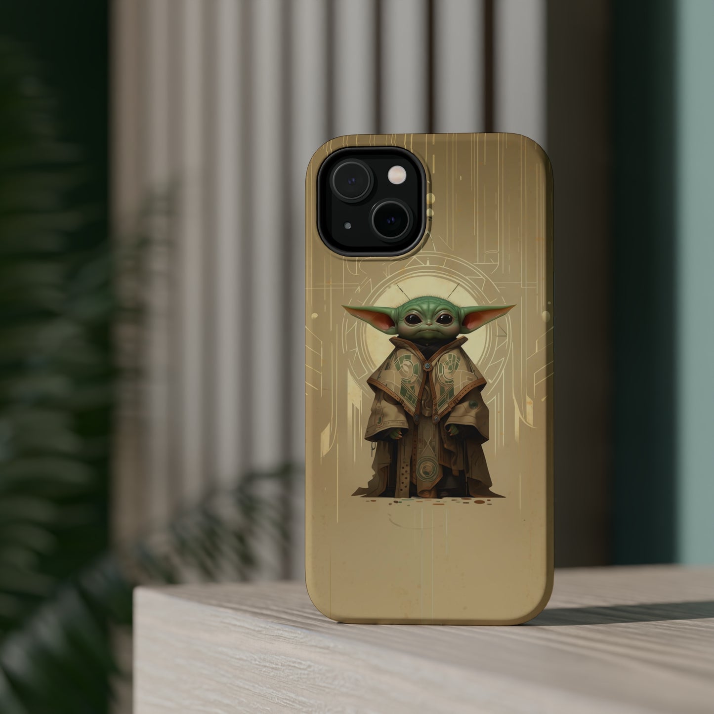 MagSafe Tough iPhone Case - Baby Yoda Grogu Art Deco Frank Lloyd Wright Design