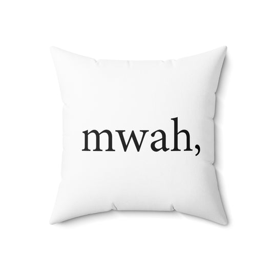 Spun Polyester Square Pillow - mwah, no bars.