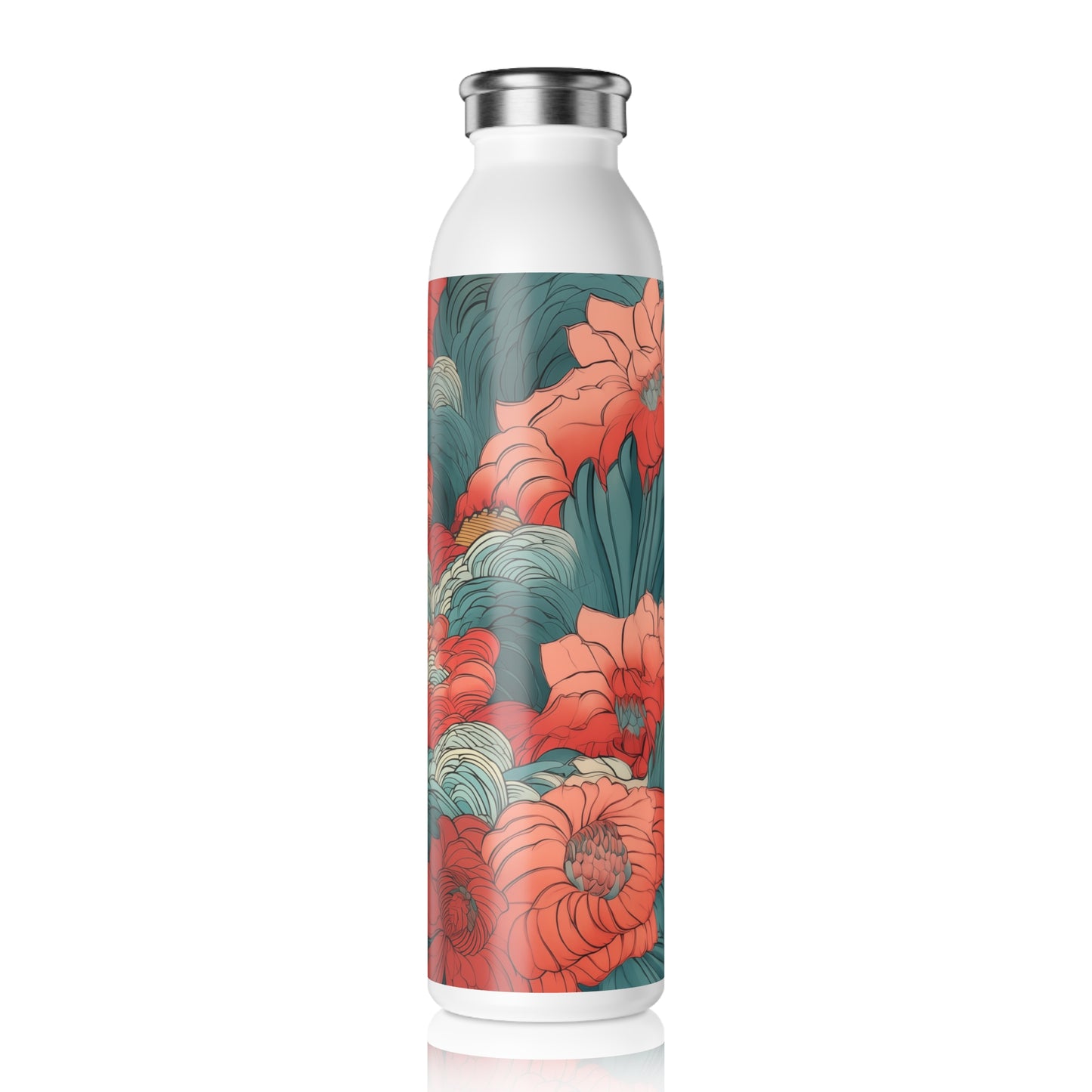 Slim Water Bottle - Utagawa Flora