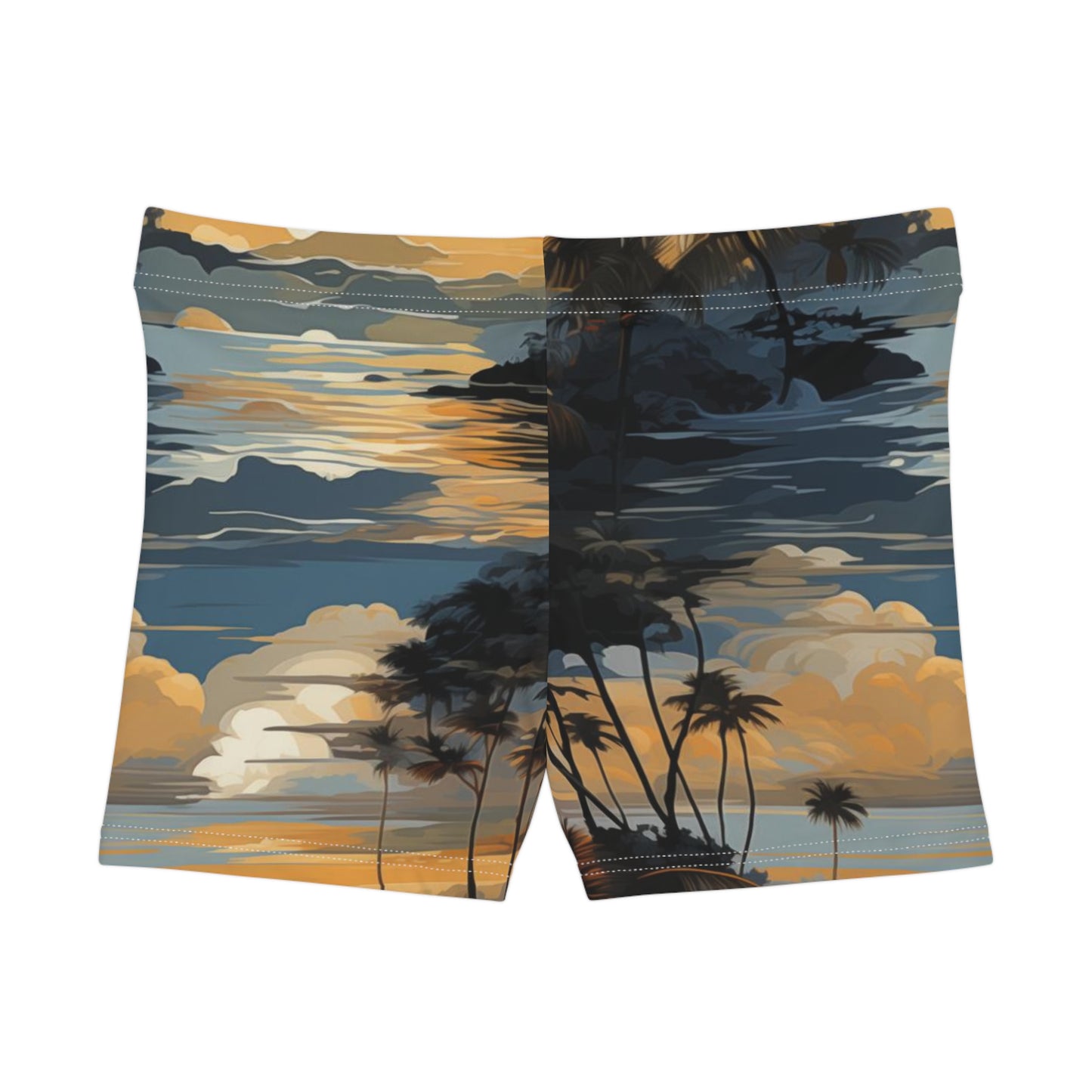 Workout Shorts - Bjrn Padmasana Palm Trees