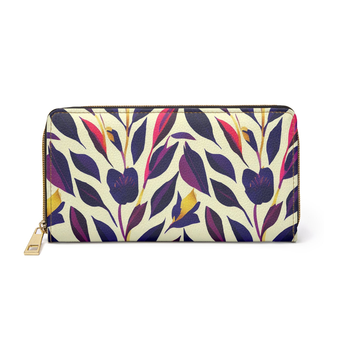 Zipper Wallet - Violet Flourish Damask