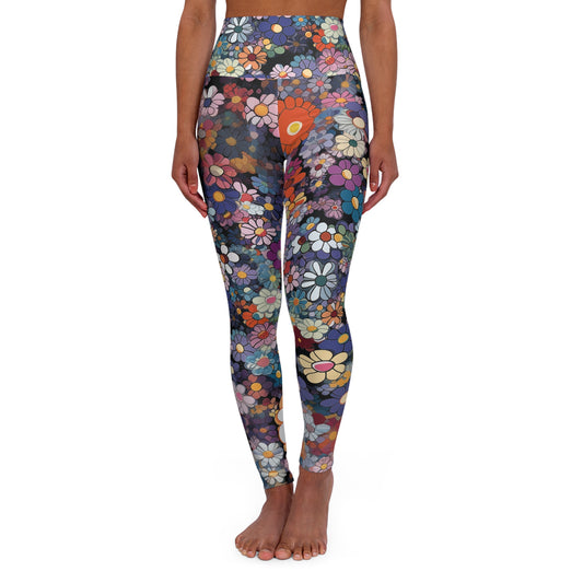 High Waisted Leggings - William Kyoto Ditsy Floral