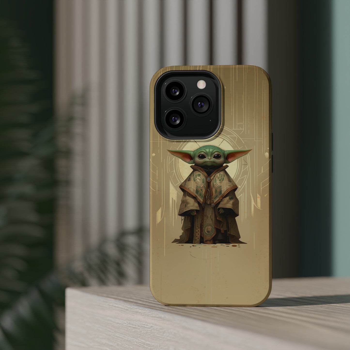 MagSafe Tough iPhone Case - Baby Yoda Grogu Art Deco Frank Lloyd Wright Design