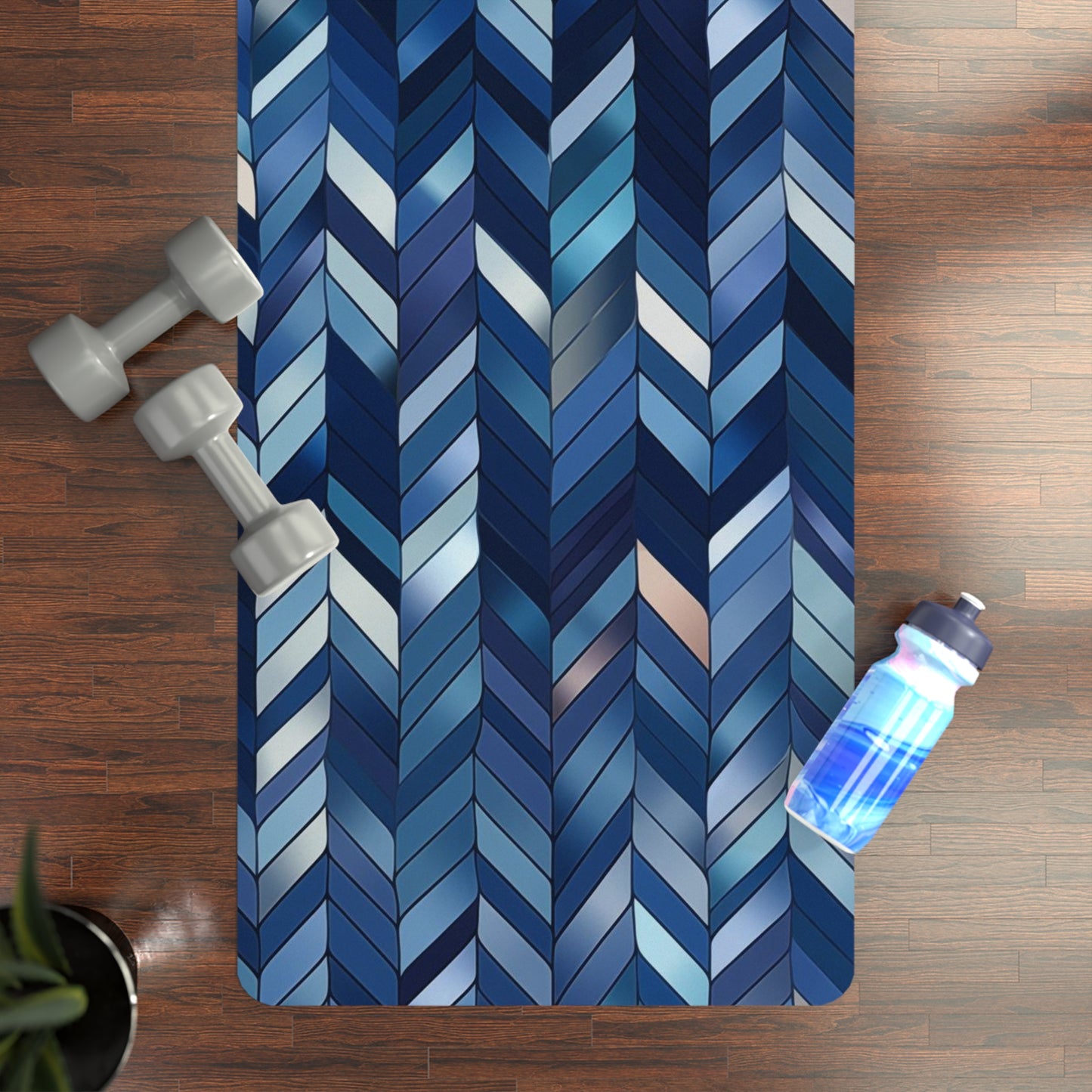 Rubber Yoga Mat- Hildegund Bitilasana Chevron