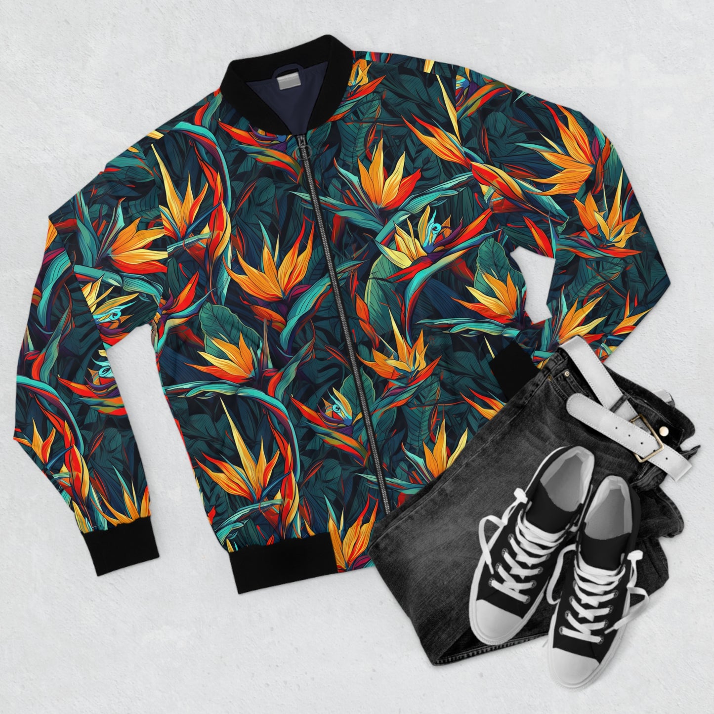 Men's Bomber Jacket - Bird of Paradise