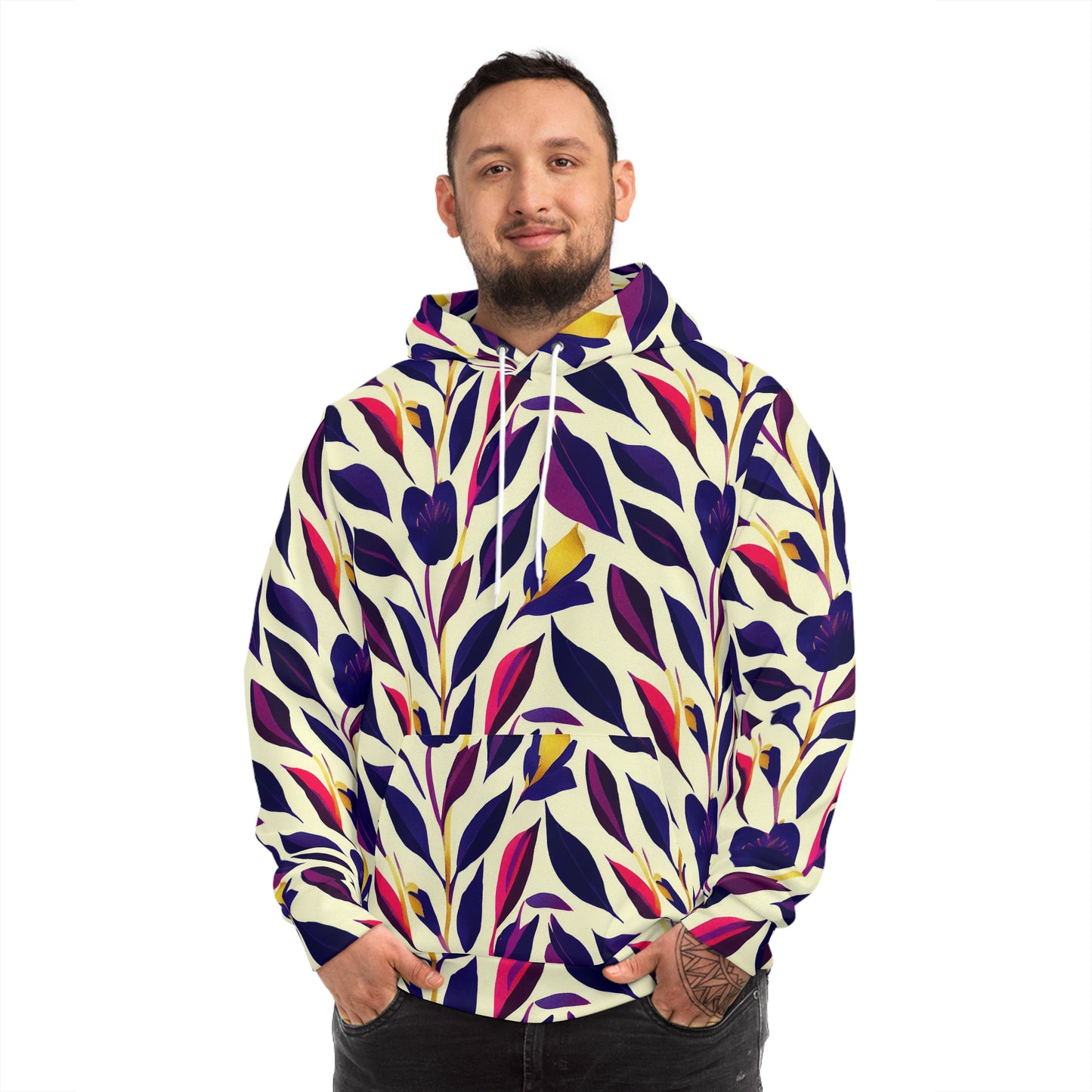 Hoodie - Violet Flourish Damask