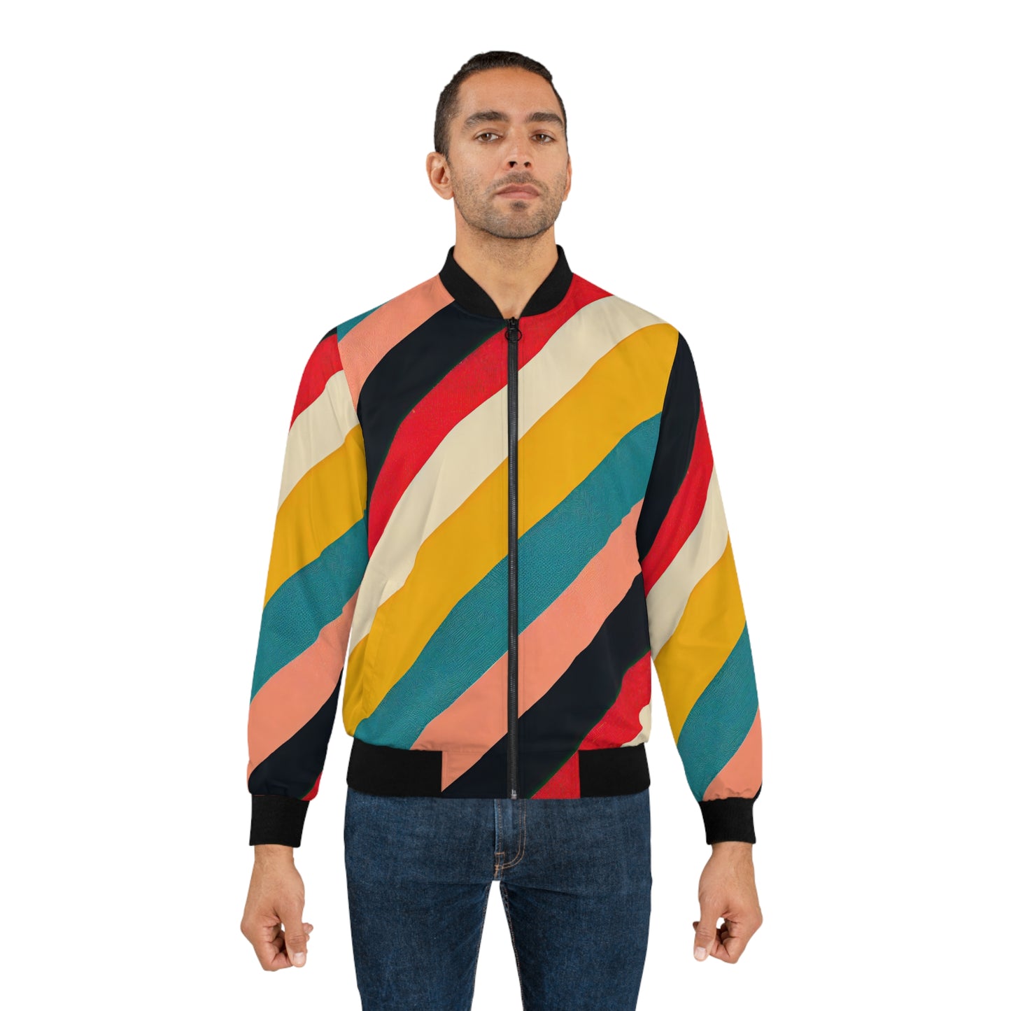 Men's Bomber Jacket - Oblique Spectrum