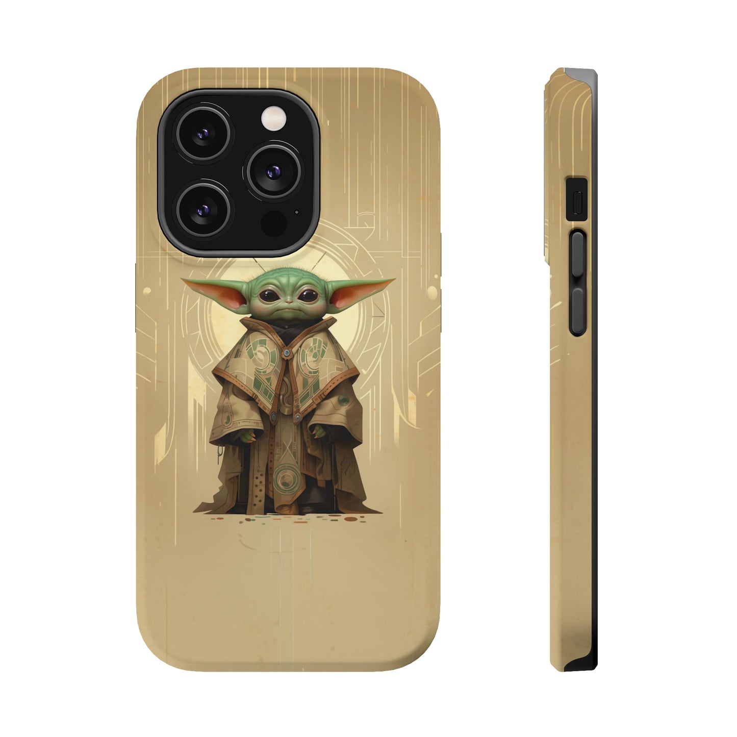 MagSafe Tough iPhone Case - Baby Yoda Grogu Art Deco Frank Lloyd Wright Design